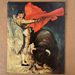 Vintage 1950s Spanish Matador Bullfighter Print Rico Tomaso